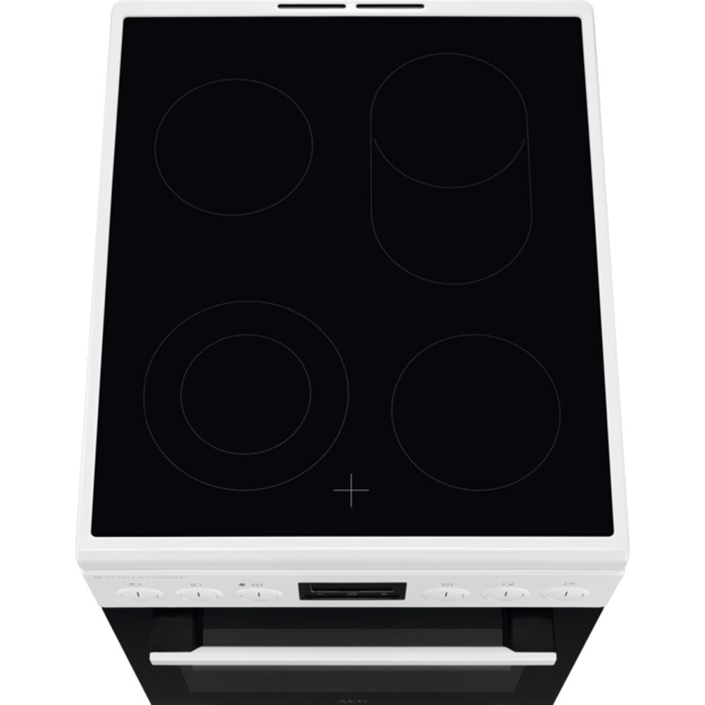 Aragaz AEG CCB56491BW, SteamBake, AirFry, 4 arzatoare, Electric, L 50 cm, Grill, alb