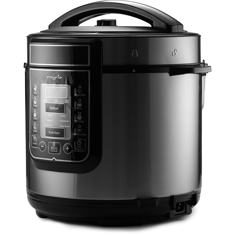 Multicooker MYRIA MY4450, 6l, 1000W, 14 programe, argintiu-negru