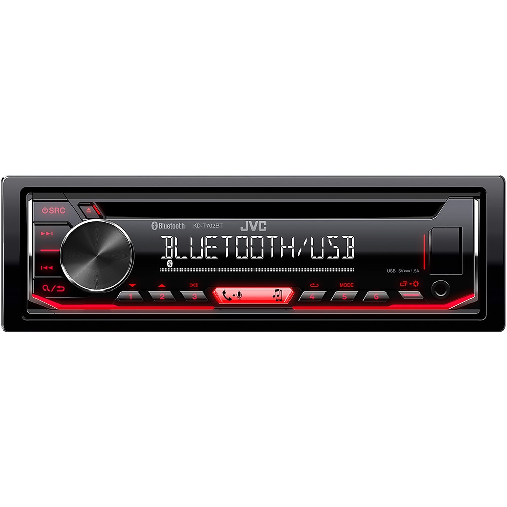 Player auto JVC KD-T702BT, 4 x 50W, Bluetooth, USB, AUX