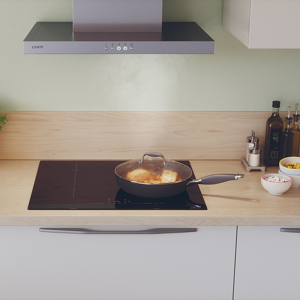 Plita incorporabila CANDY CDTP644SC/E1, Inductie, 4 arzatoare, Touch control, negru