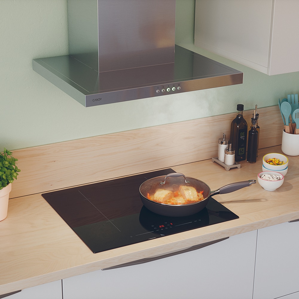 Plita incorporabila CANDY CDTP644SC/E1, Inductie, 4 arzatoare, Touch control, negru