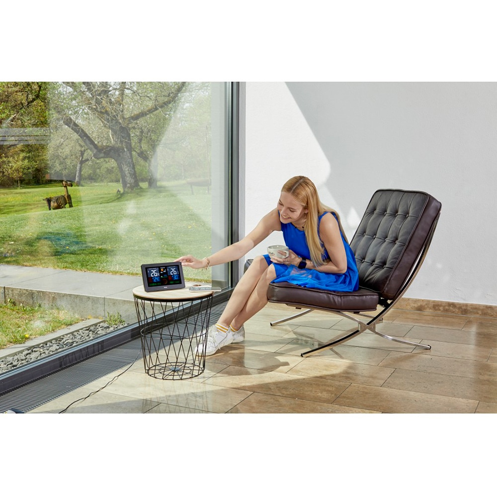 Statie meteo HAMA Premium, incarcare USB, negru