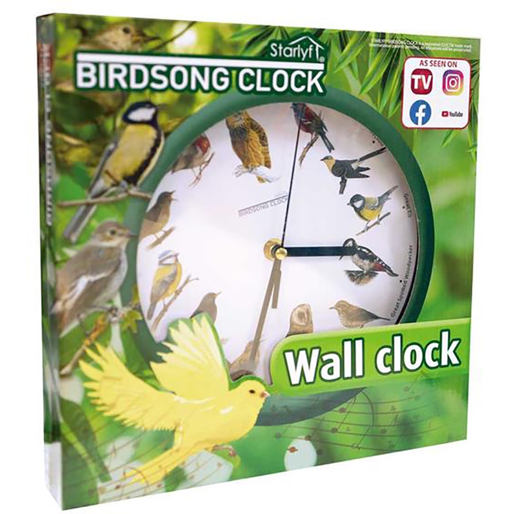 Ceas de perete MEDIASHOP Starlyf Birdsong, diametru 25 cm, verde