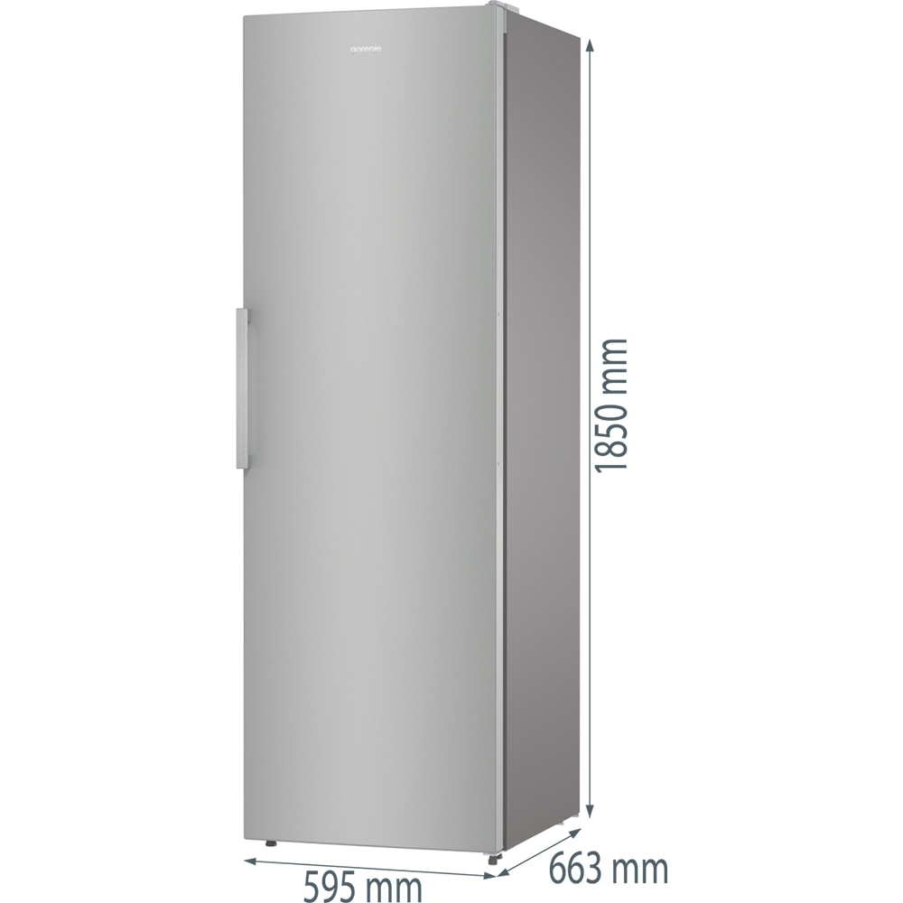Congelator GORENJE FN619EES5, No Frost, 280 l, H 185 cm, Clasa E, argintiu