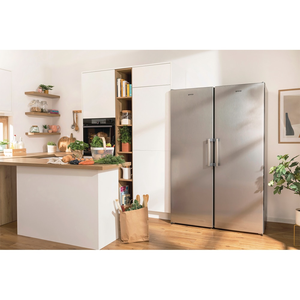 Congelator GORENJE FN619EES5, No Frost, 280 l, H 185 cm, Clasa E, argintiu