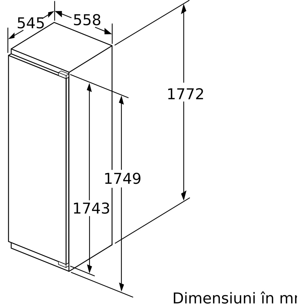 Congelator incorporabil BOSCH GIN81VEE0, No Frost, 212 l, H 177 cm, Clasa E