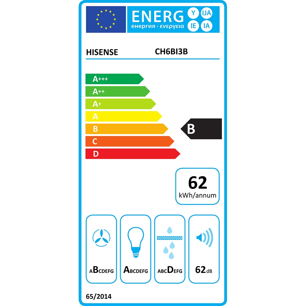 Hota incorporabila HISENSE CH6BI3B, 1 motor, 400 m3/h, L 60 cm, negru