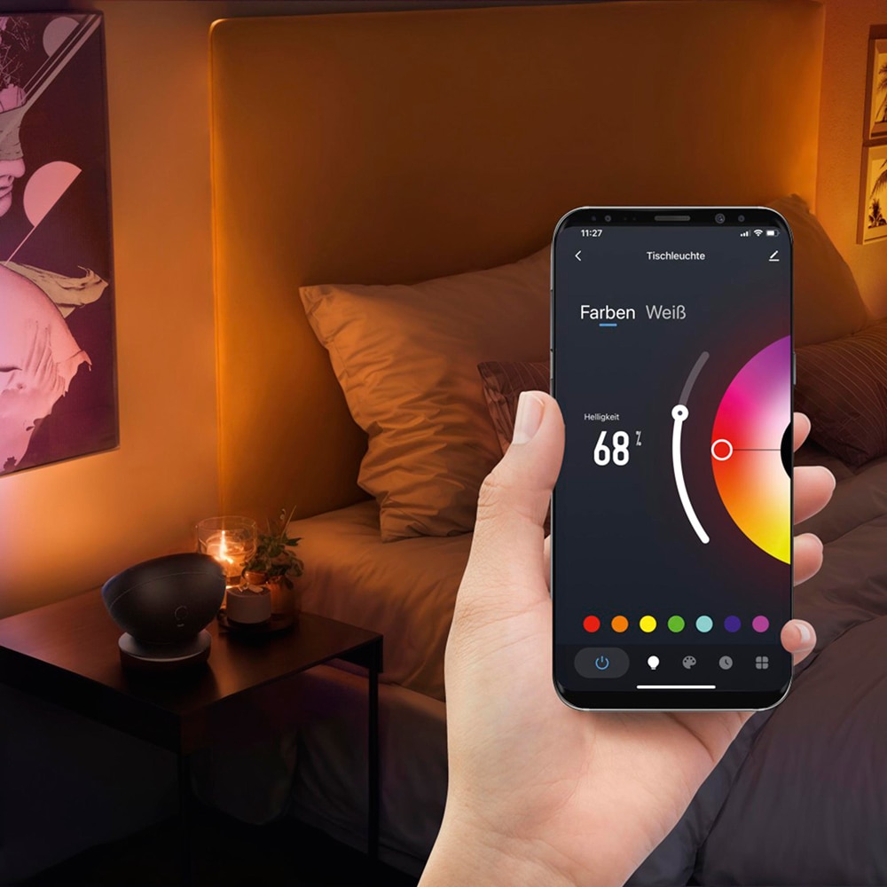 Lampa de birou smart HAMA 00176632, 6W, 420lm, IP20, negru