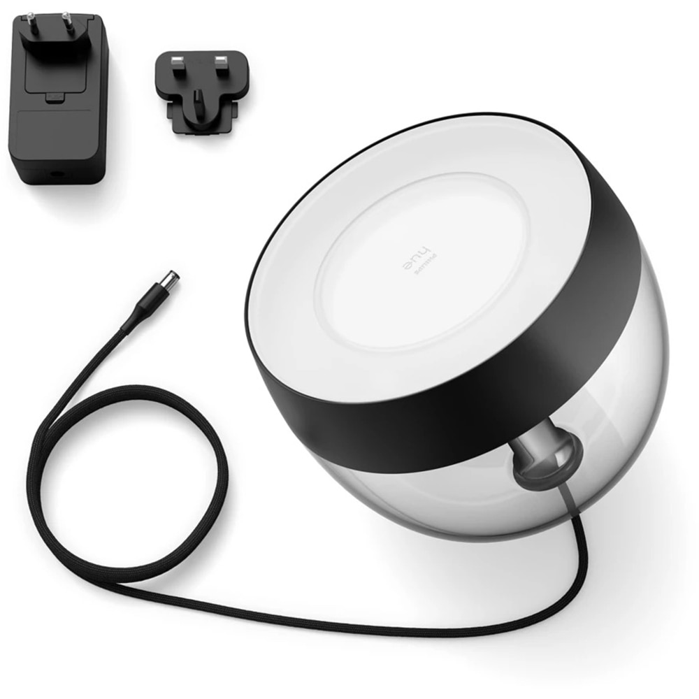 Veioza LED PHILIPS HUE Iris, 8.2W, 570lm, Wi-Fi, lumina RGB, negru