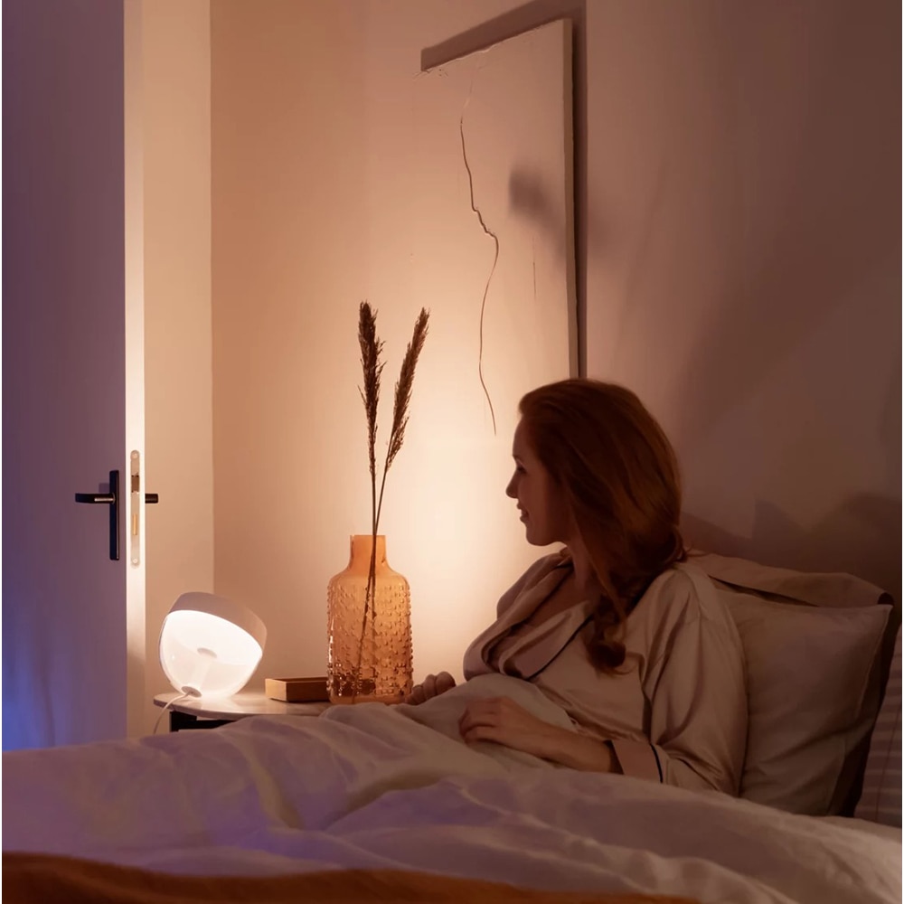 Veioza LED PHILIPS HUE Iris, 8.2W, 570lm, Wi-Fi, lumina RGB, negru