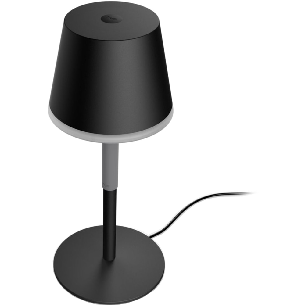 Lampa portabila smart PHILIPS HUE Go 8719514404595, Bluetooth, lumina RGB, 6.2W, negru