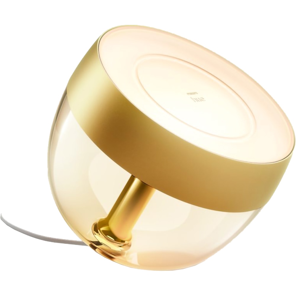 Veioza LED PHILIPS HUE Iris, 8.2W, 570lm, Wi-Fi, lumina RGB, auriu