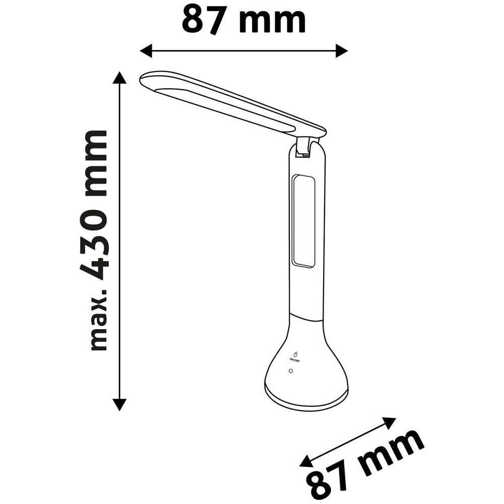 Lampa de birou LED AVIDE Calendar, 4W, 250lm, negru