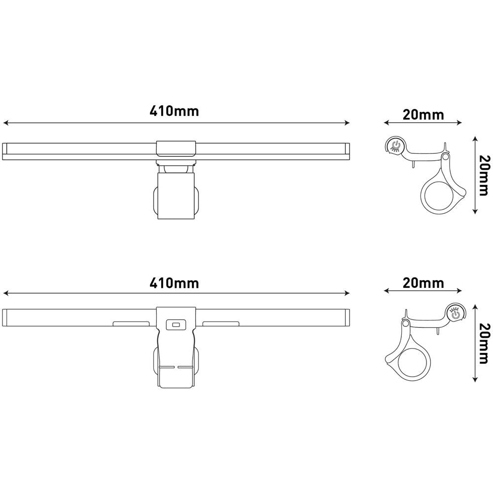 Lampa de monitor LED AVIDE, 5W, 160lm, negru