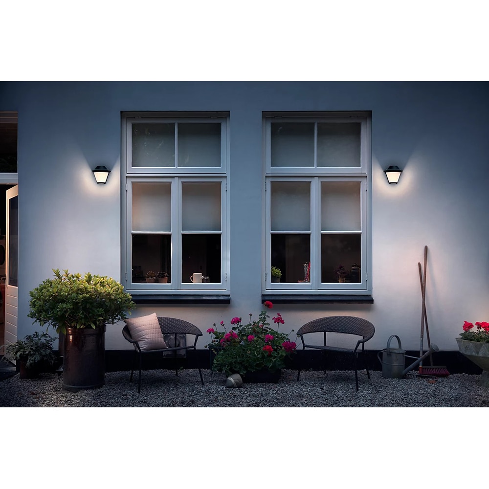 Aplica de exterior PHILIPS Serres 8718696165911, E27, IP44, negru