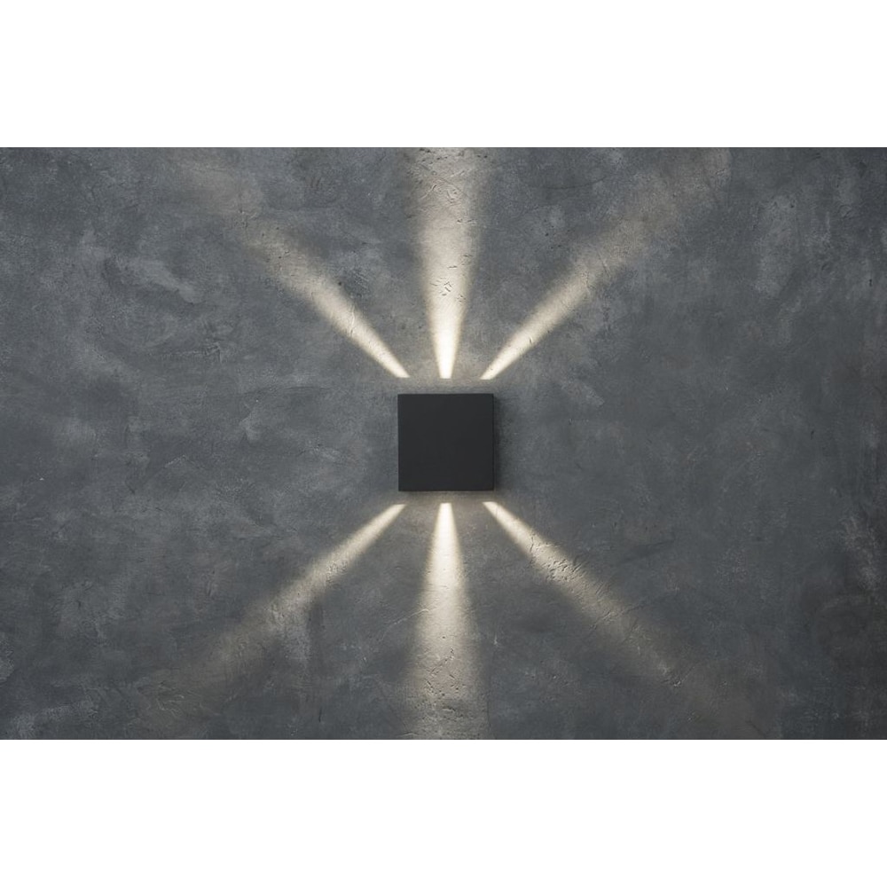 Aplica de exterior LUTEC LTC-5104005118, LED, 10W, 400lm, gri inchis
