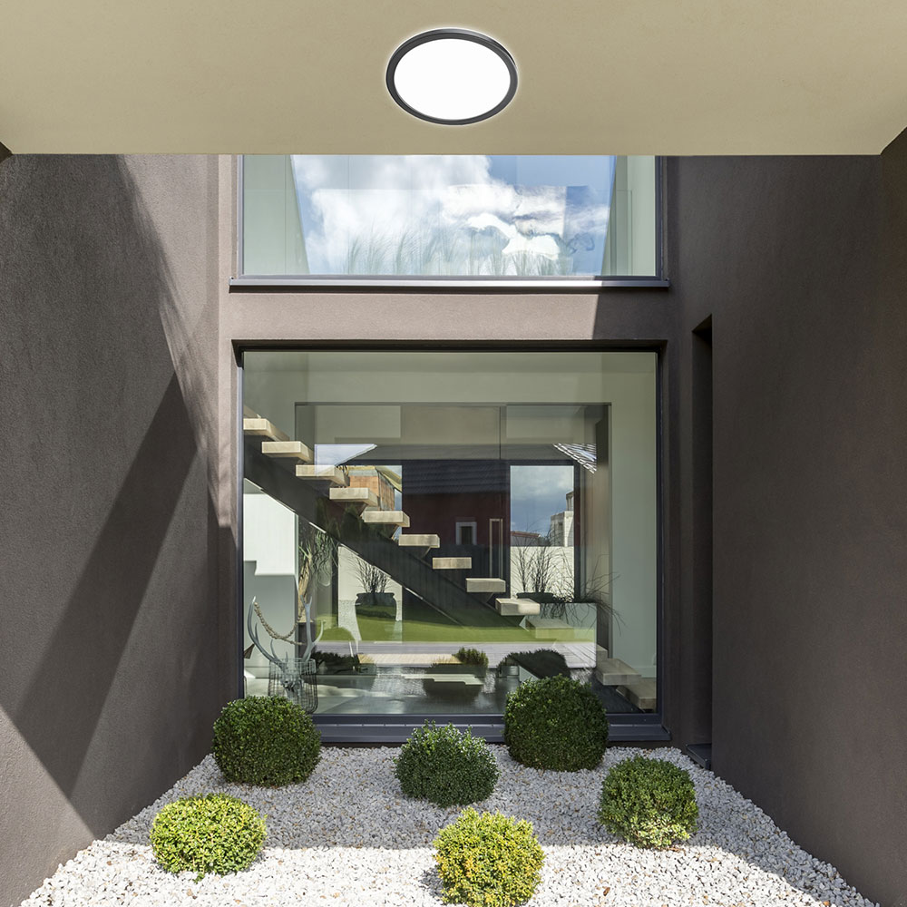 Plafoniera smart de exterior RABALUX Inverness 1, LED, 15W, Negru