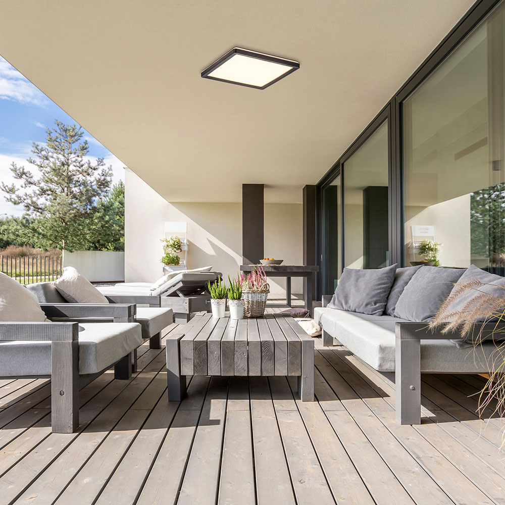 Plafoniera de exterior RABALUX Inverness, LED, 15W, Negru