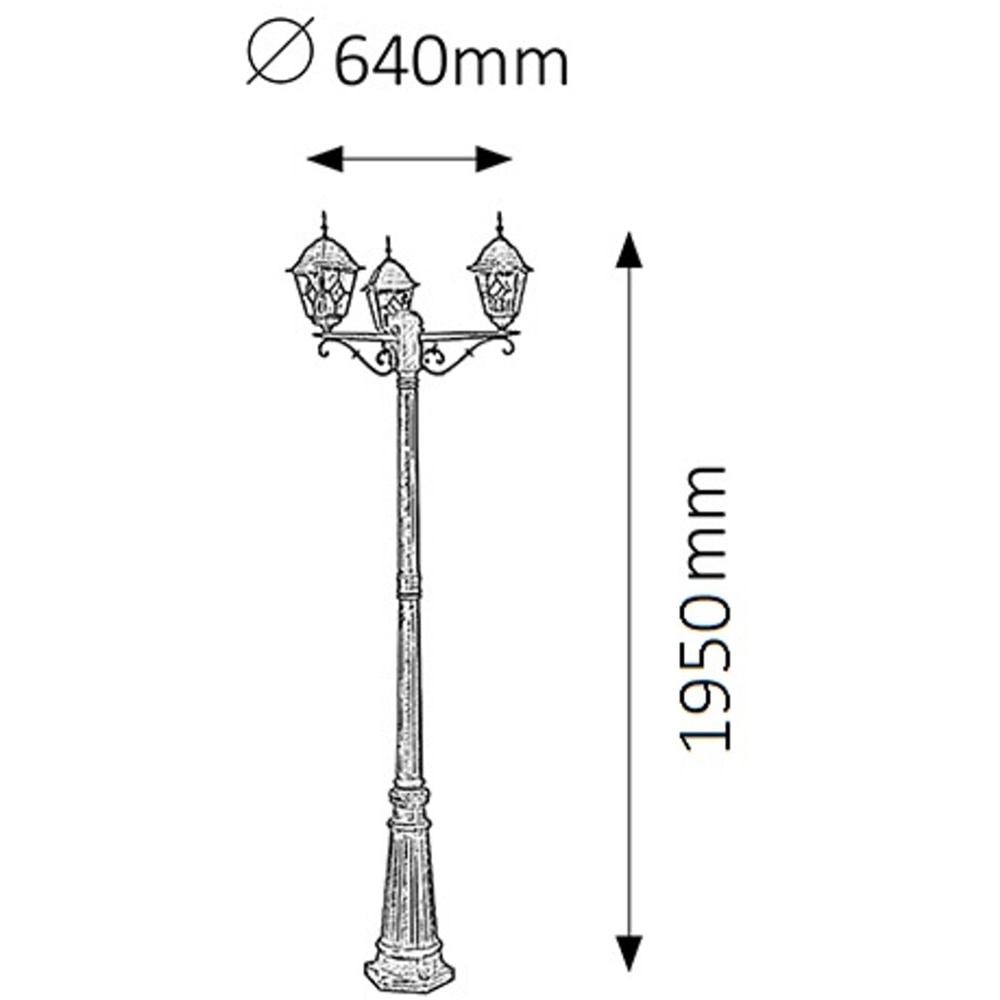 Stalp RABALUX Monaco, E27, 60W, Auriu