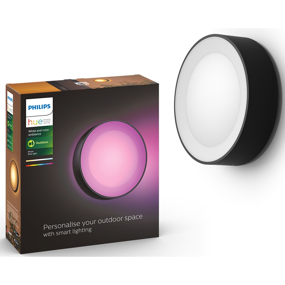 Aplica LED smart PHILIPS Hue Daylo, 15W, 1070 lm, IP44, negru