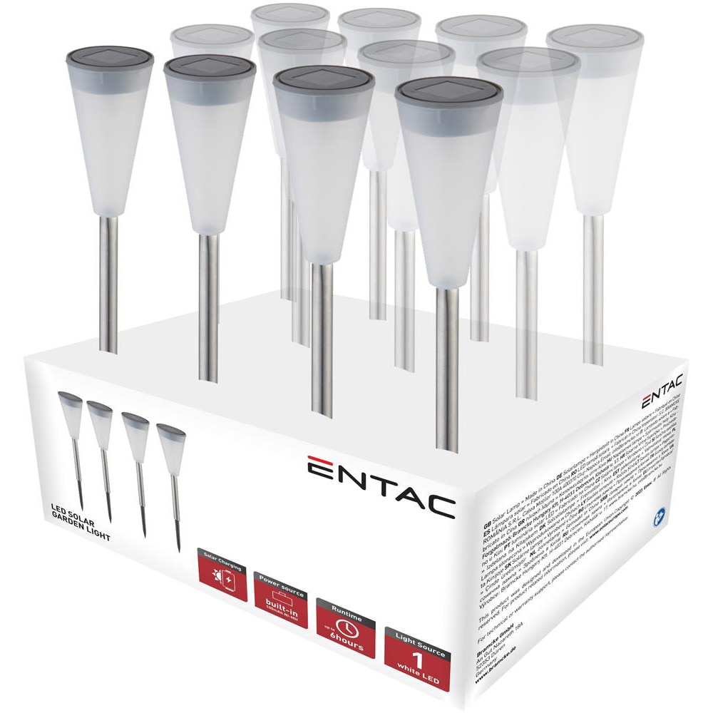 Lampa solara ENTAC, 0.5W, IP44, alb