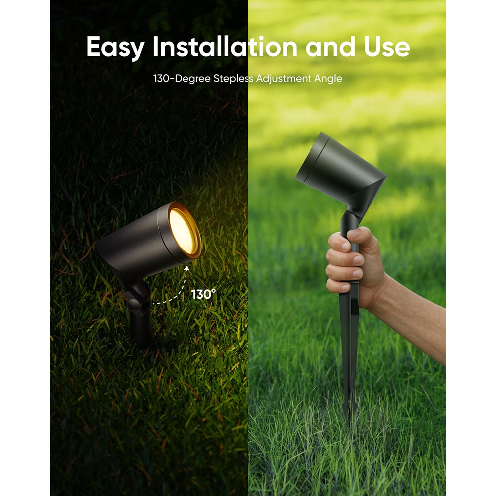 Reflector smart EUFY Spotlights, E10, IP65, negru