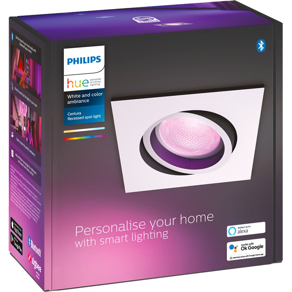 Spot LED Smart PHILIPS Hue Centura, 5.7W, 350lm, Wi-Fi, alb