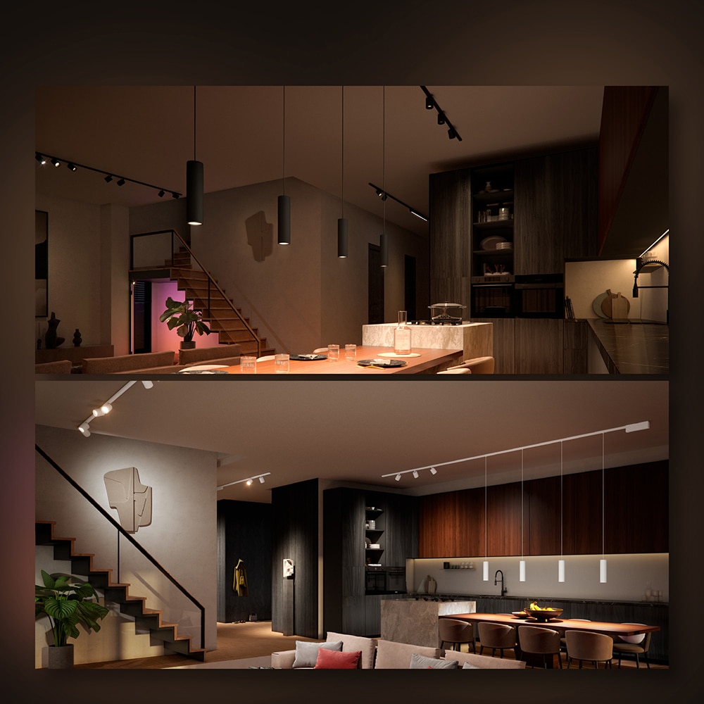 Spot LED Smart PHILIPS Hue Perifo, 5.3W, 490lm, Wi-Fi, negru