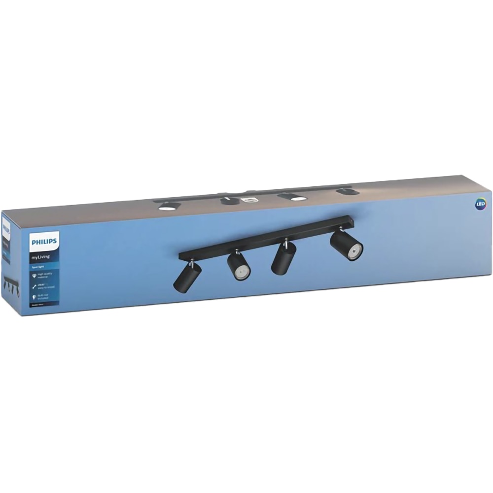 Spot PHILIPS myLiving Kosipo 8718696164945, 4 x 5.5W, negru 