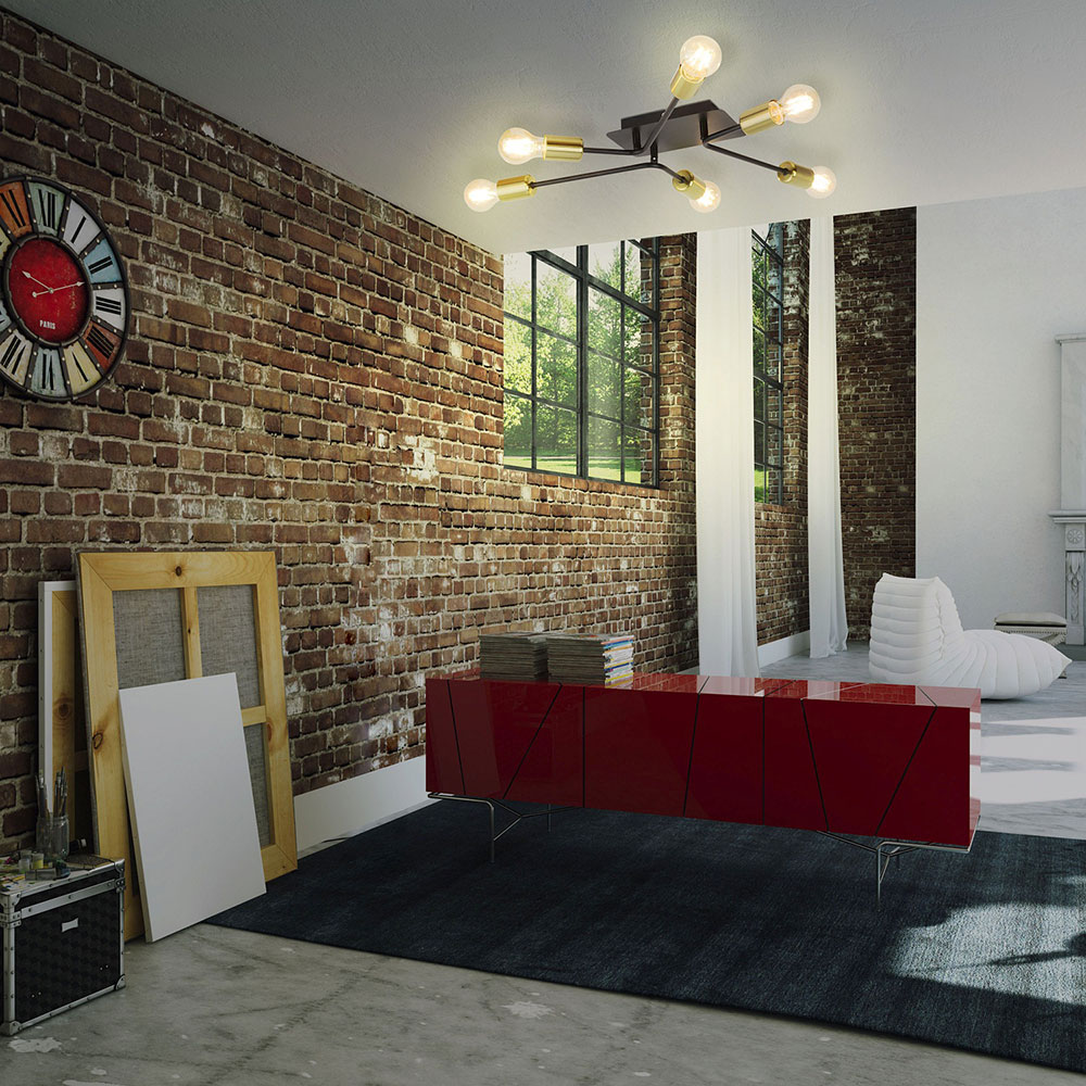 Plafoniera RABALUX Lanny, 15W, E27, IP20, Negru