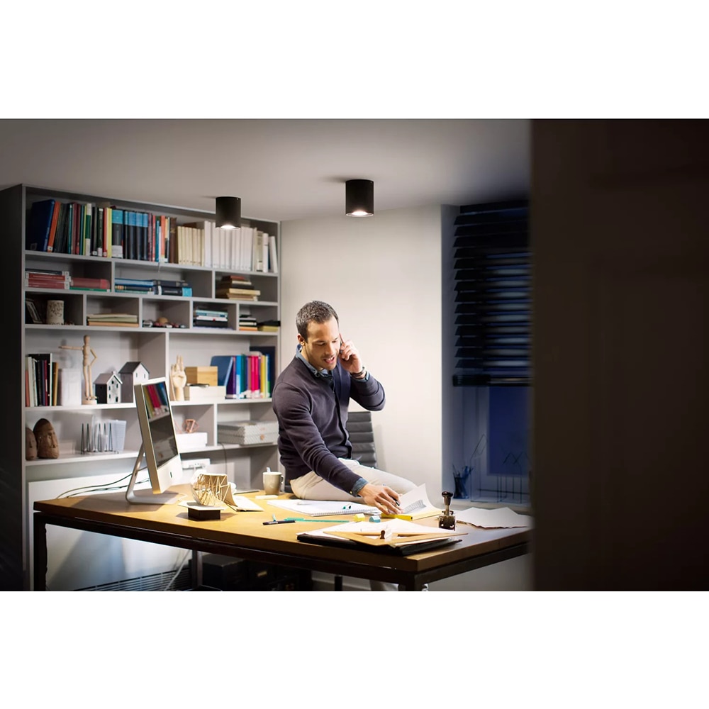 Spot LED PHILIPS HUE 8719514338524, 5W, 350lm, Wi-Fi, Negru