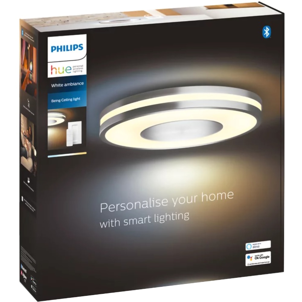 Plafoniera LED PHILIPS HUE 8719514341111, 22.5W, 2500lm, Wi-Fi, Argintiu