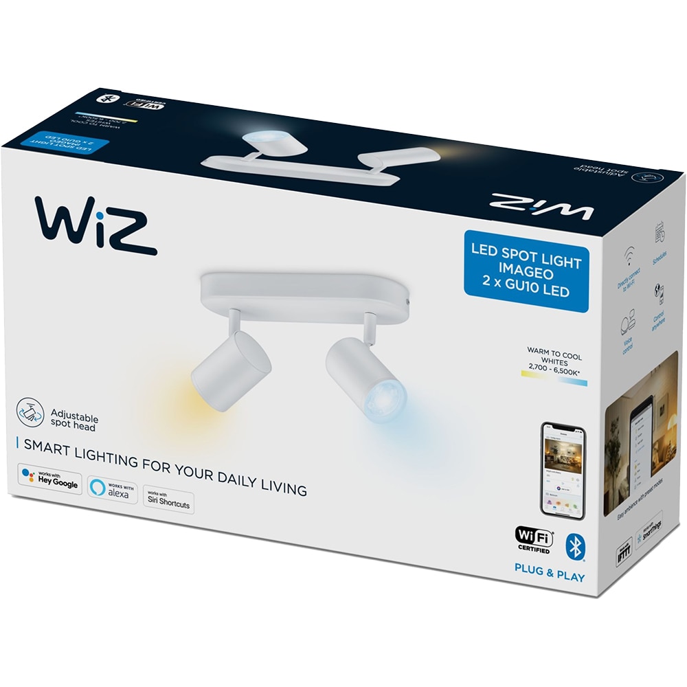 Spot LED WIZ 8719514551770, 5W, 690lm, Wi-Fi, Alb