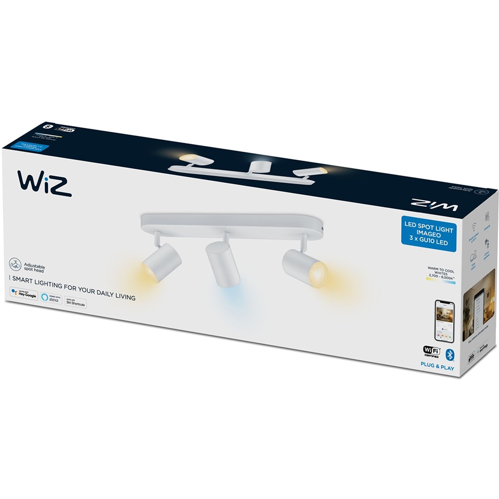 Spot LED WIZ 8719514551794, 5W, 1035lm, Wi-Fi, Alb