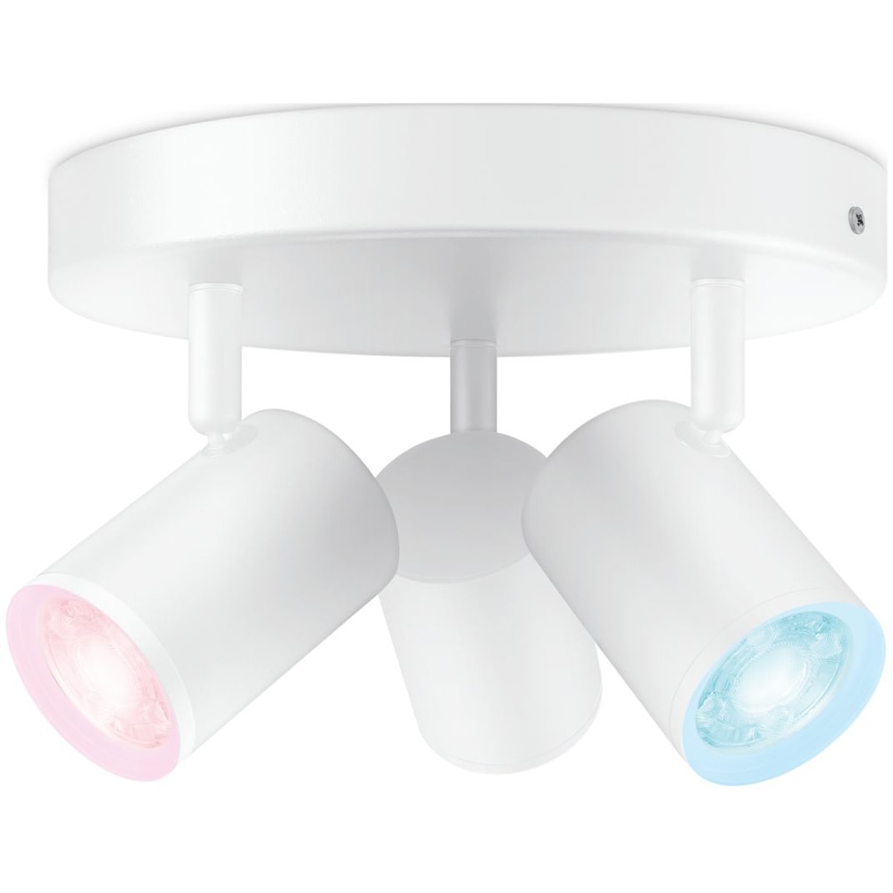 Plafoniera LED WIZ Imageo, 3x5W, 1035m, Wi-Fi, RGB, alb