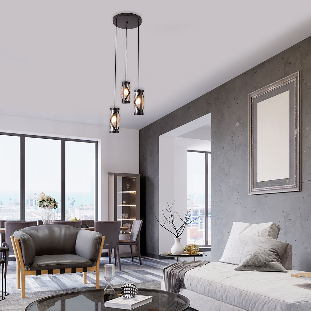 Pendul RABALUX Oberon 3, 40W, E14, Maro