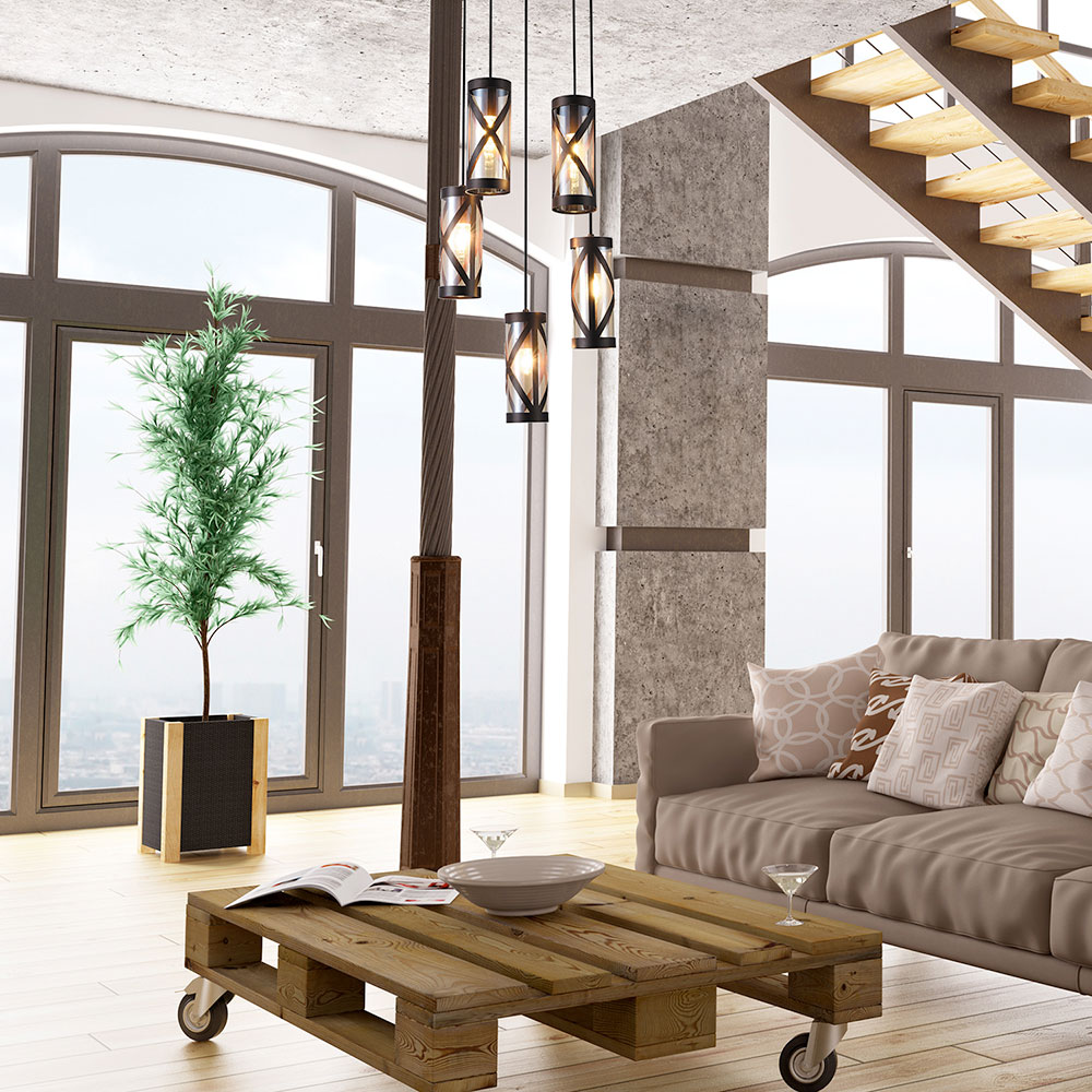 Pendul RABALUX Oberon 5, 40W, E14, Maro