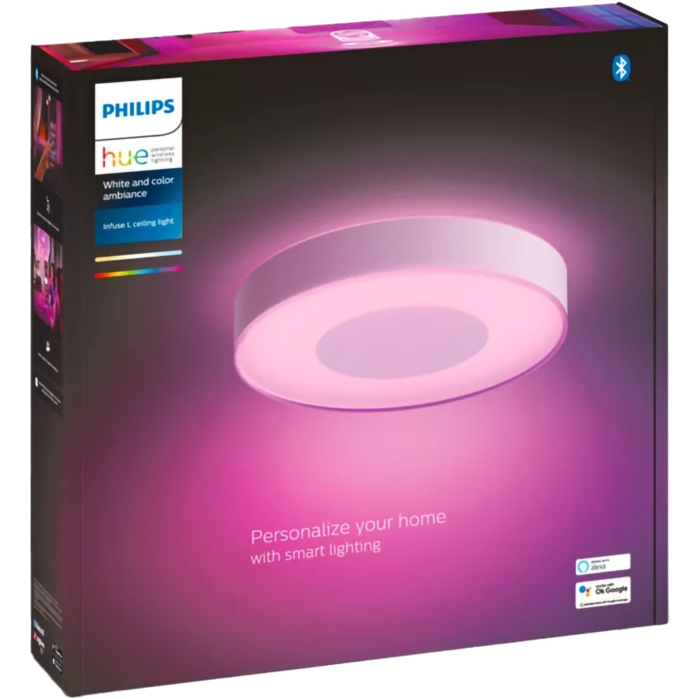 Plafoniera LED PHILIPS HUE 8718696176511, 52.5W, 3700lm, Wi-Fi, Alb