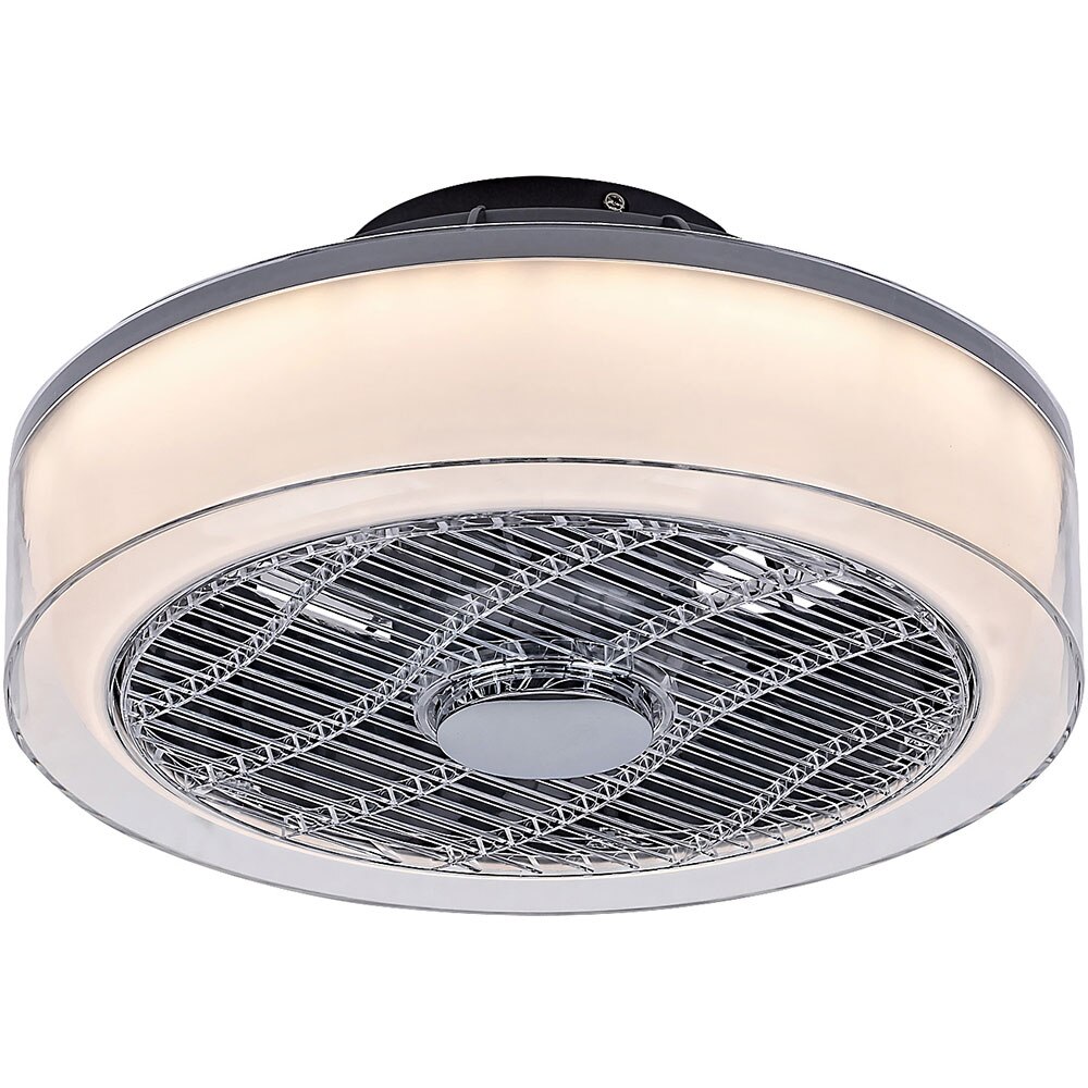 Plafoniera cu ventilator RABALUX Dalfon, 30W, LED, IP20, telecomanda, Gri