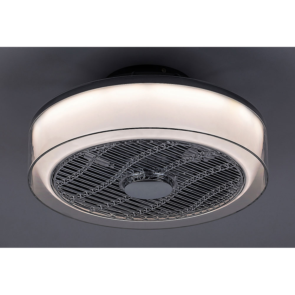 Plafoniera cu ventilator RABALUX Dalfon, 30W, LED, IP20, telecomanda, Gri