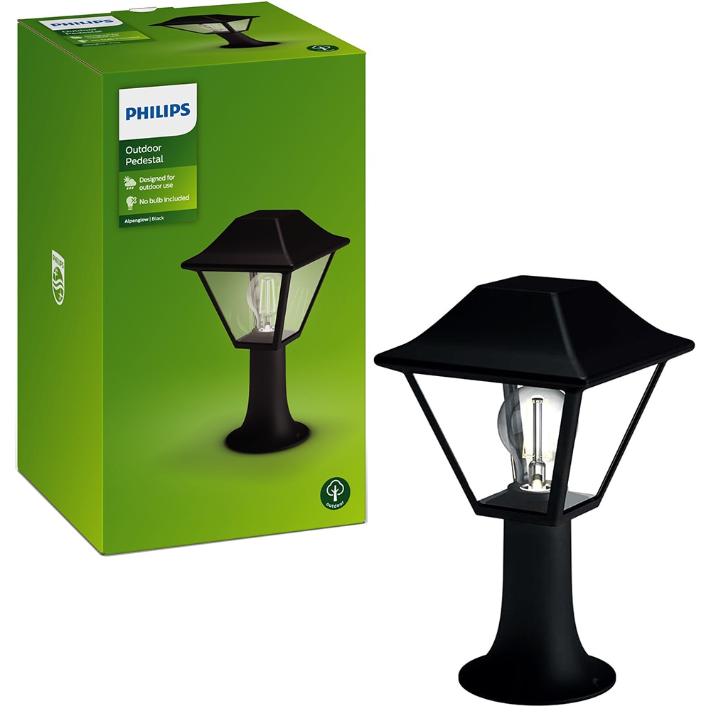 Stalp pentru iluminat exterior PHILIPS Alpenglow, E27, 60W, negru