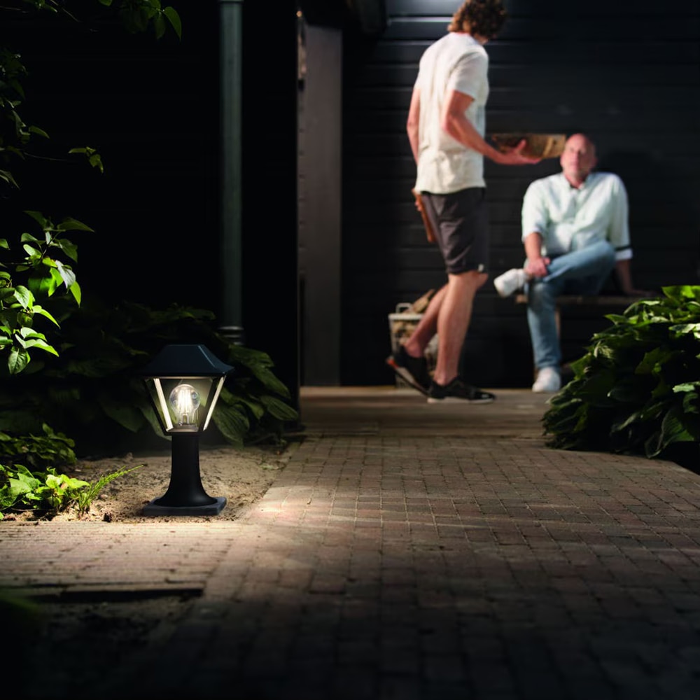 Stalp pentru iluminat exterior PHILIPS Alpenglow, E27, 60W, negru