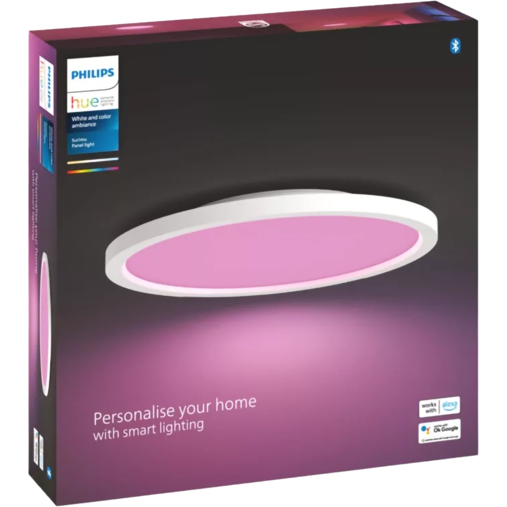 Panou LED RGB PHILIPS HUE 8720169159198, 40W, 2850lm, Wi-Fi, Alb