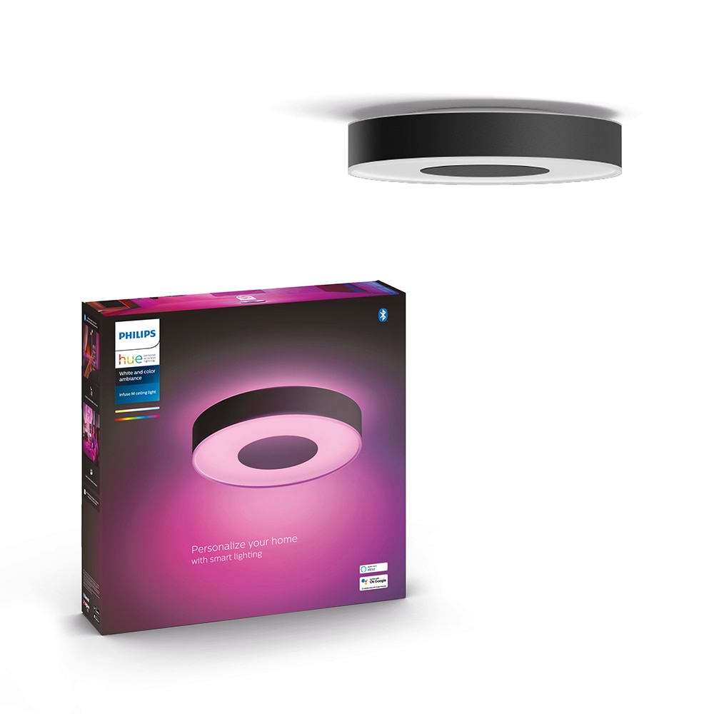 Plafoniera LED Smart PHILIPS Hue Infuse, 33.5W, 2350lm, Wi-Fi, negru