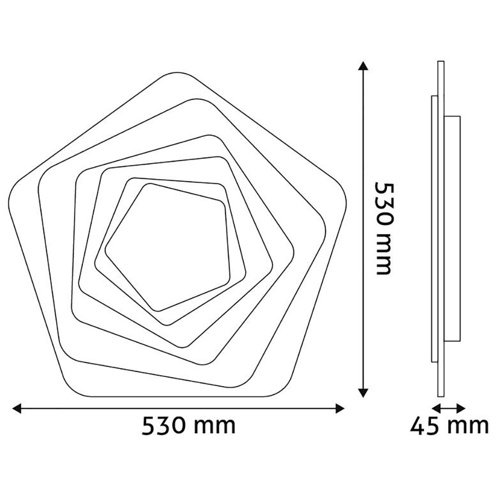 Plafoniera LED AVIDE Eliza, 76W, 6030lm, IP20, alb
