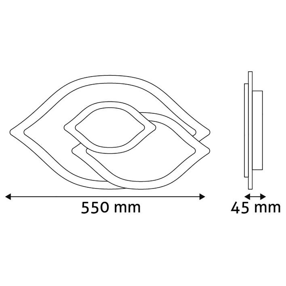 Plafoniera LED AVIDE Levy, 65W, 5360lm, IP20, alb