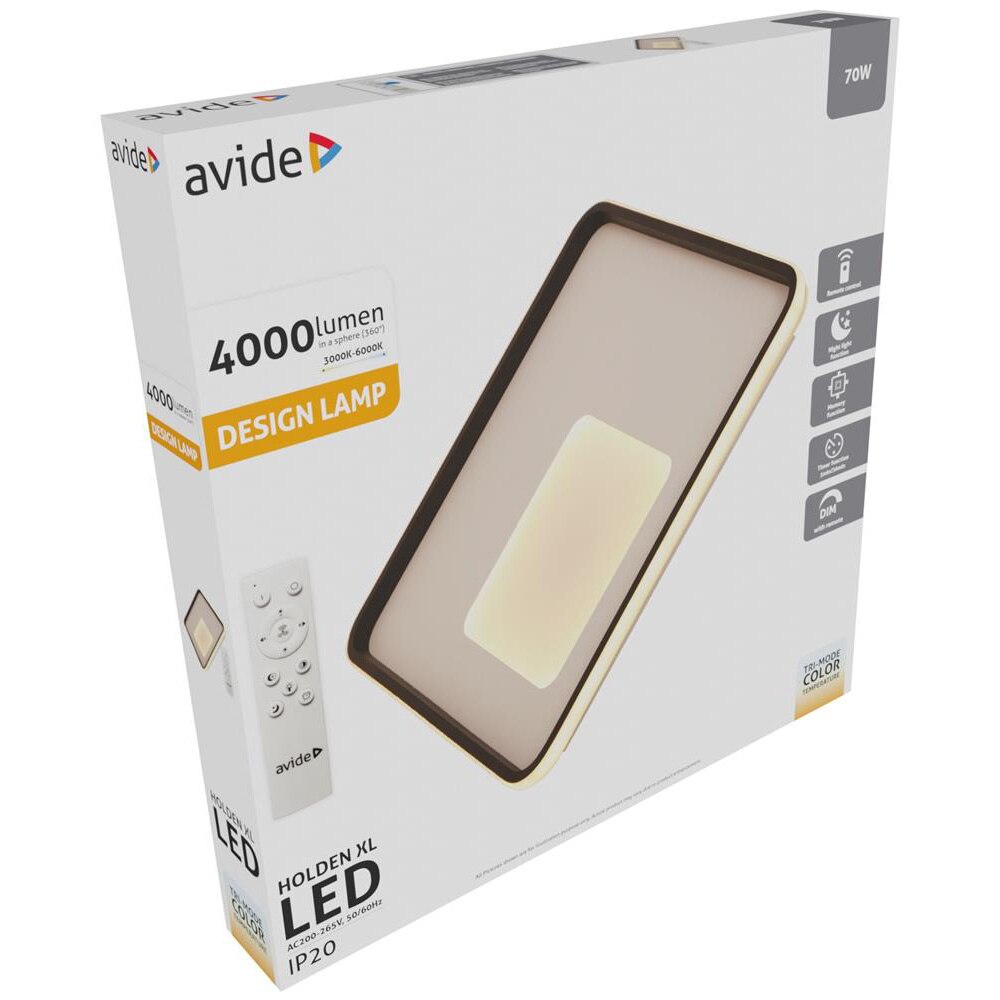 Plafoniera LED AVIDE Holden XL, 70W, 4000lm, IP20, alb