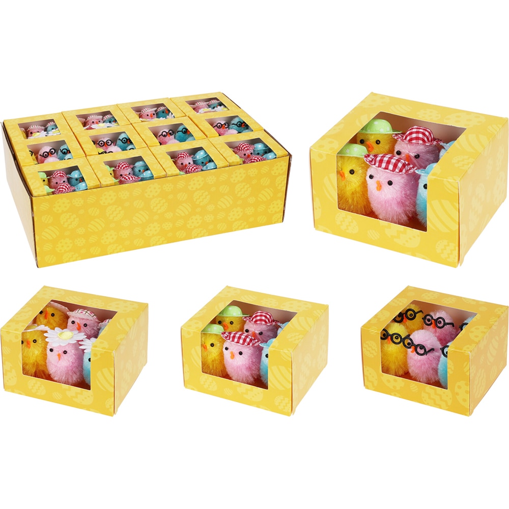 Set 6 puisori, poliester, 5 cm, diferite culori