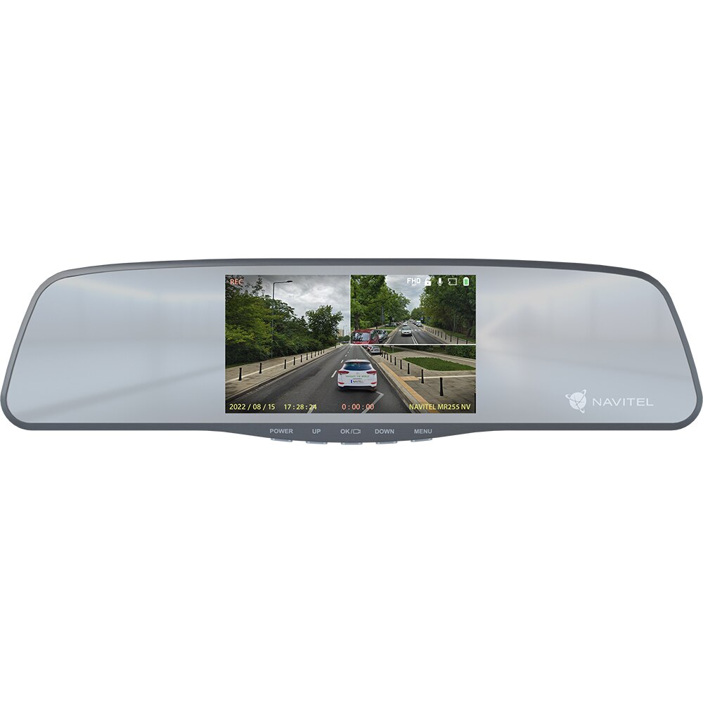 Camera auto DVR duala NAVITEL MR255NV, 5", FullHD, Night Vision, G-Senzor