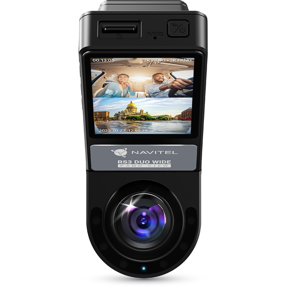 Camera auto duala DVR NAVITEL RS3, 2", 2K, G-Senzor